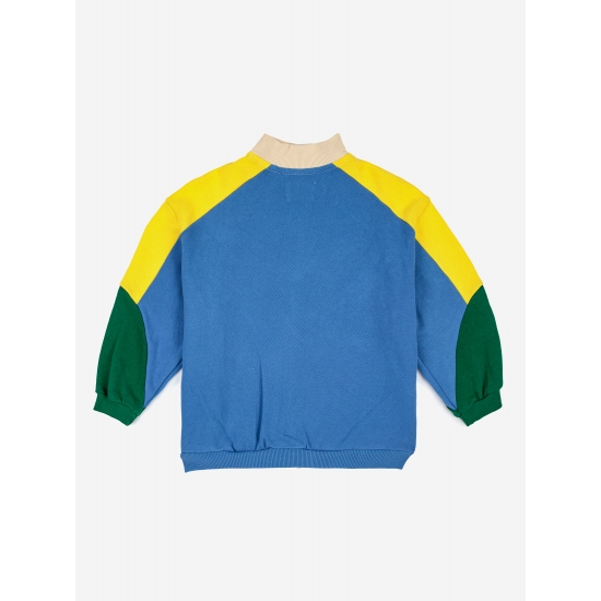 Color block zipped sweatshirt